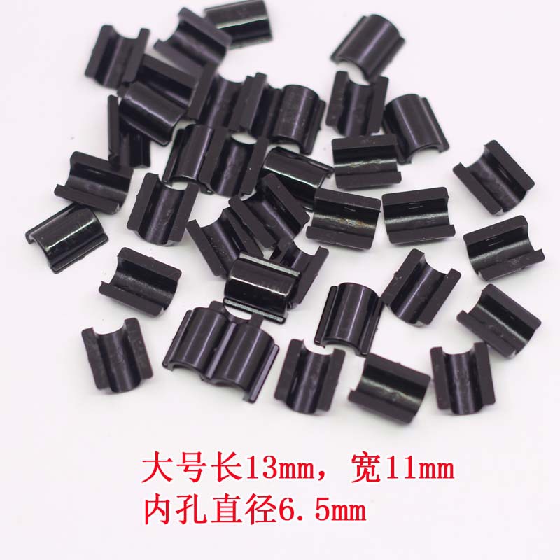 Hair rope buckle rubber band buckle handmade diy hair accessories headdress material black U-shaped hair ring buckle accessories plastic