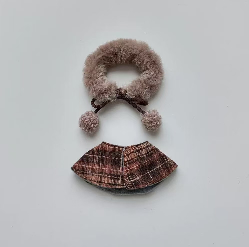 Pendant 10cm Baby Clothes Cloak Kitty Dress up Clothes Autumn and Winter Christmas Mini Doll Baby Clothes Cloak Wholesale