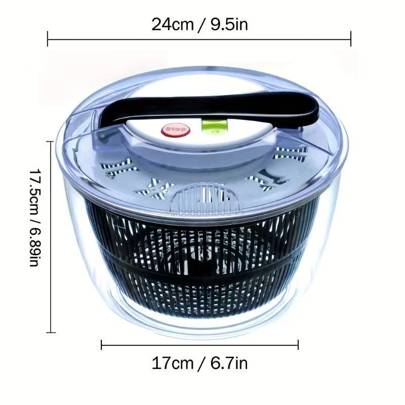 Yingran Manual Key Fruit and Vegetable Dehydrator Water Dispenser Creative Kitchen Fruit Salad Dehydrating Basket Draining Basket