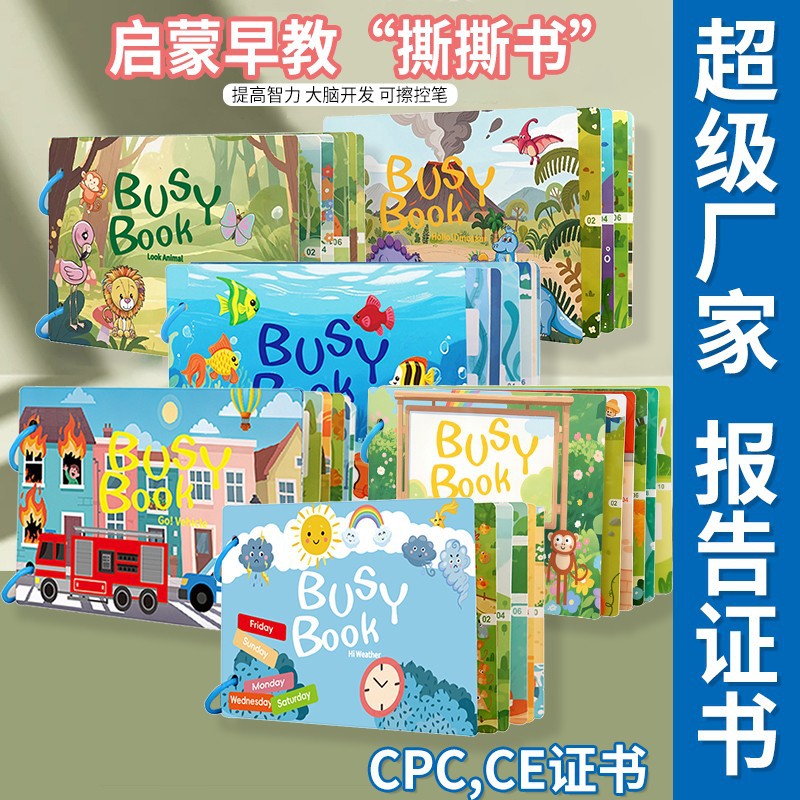 Книга с наклейками Velcro для раннего обучения, многократные наклейки, развивающие игрушки для детей, познавательная книга для малышей