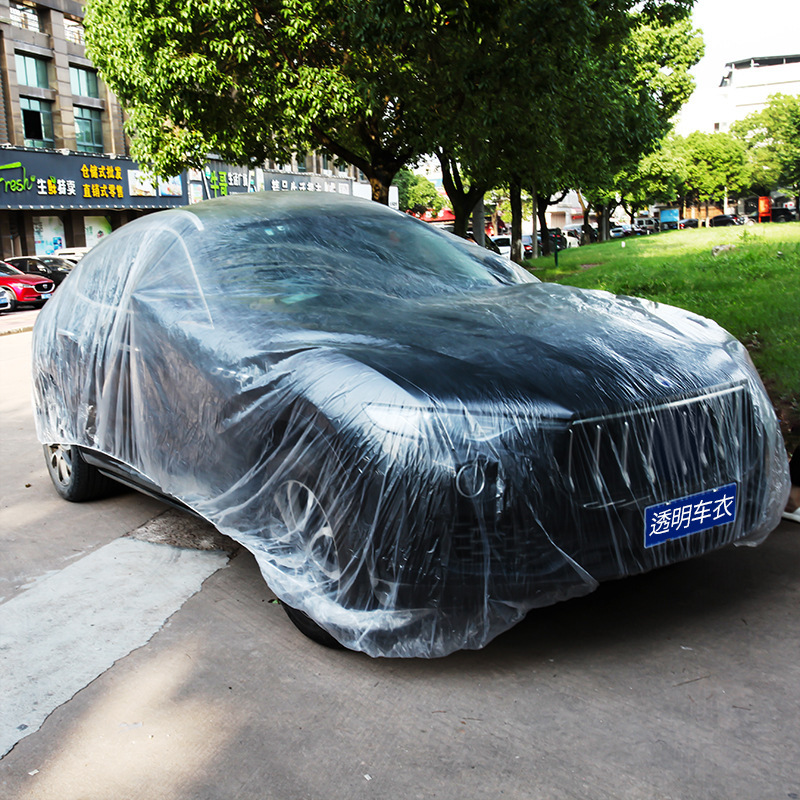 Disposable car clothing car transparent car cover car clothing car cover PE film rain cover car disposable car clothing