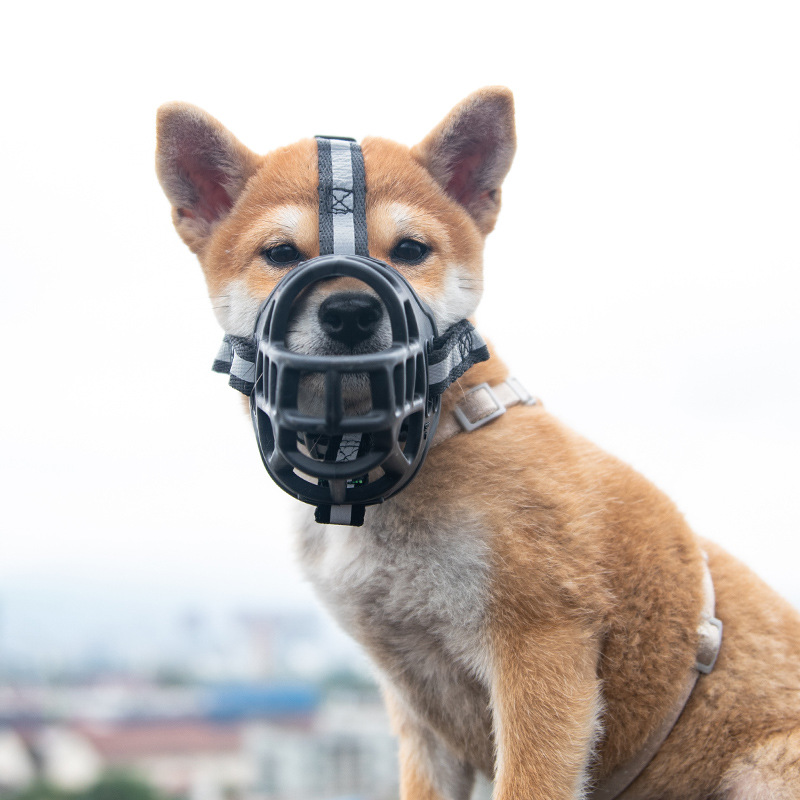 Pet dog mouth sleeve anti-bite anti-licking anti-indiscriminate eating barking mask breathable medium and large dog pet supplies wholesale one
