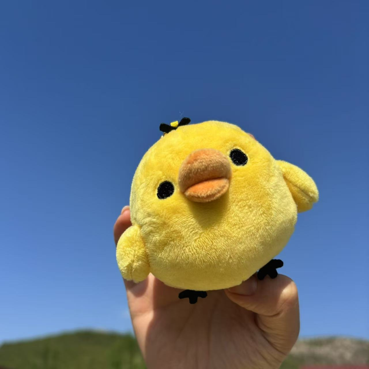 Nose Chicken Pendant Rilakkuma Little Yellow Chicken Doll Cute and Cute Chick Doll School Bag Bag Pendant for Women