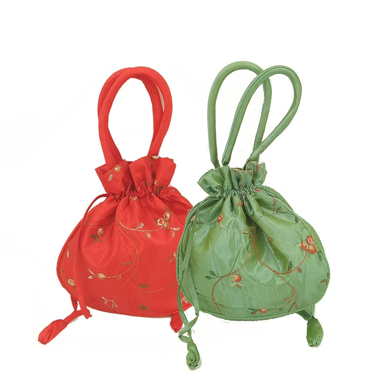 New Xiangyunsha Handbag Scenic Spot Han Dynasty Coin Purse Stall Drawstring Storage Bag Ethnic Style Embroidered Handbag