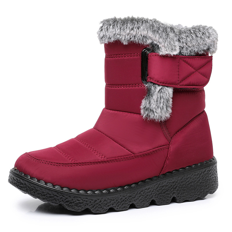 Cross-Border Large Size High-Top Snow Boots Temu Popular Velvet Thickeneded Cotton Shoes for Men and Women, Winter Warm Cotton Boots for Women