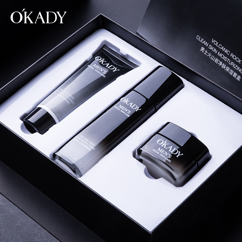 Набор по уходу за кожей Oppe для мужчин с вулканическим камнем, очищение, увлажнение, оптовая продажа