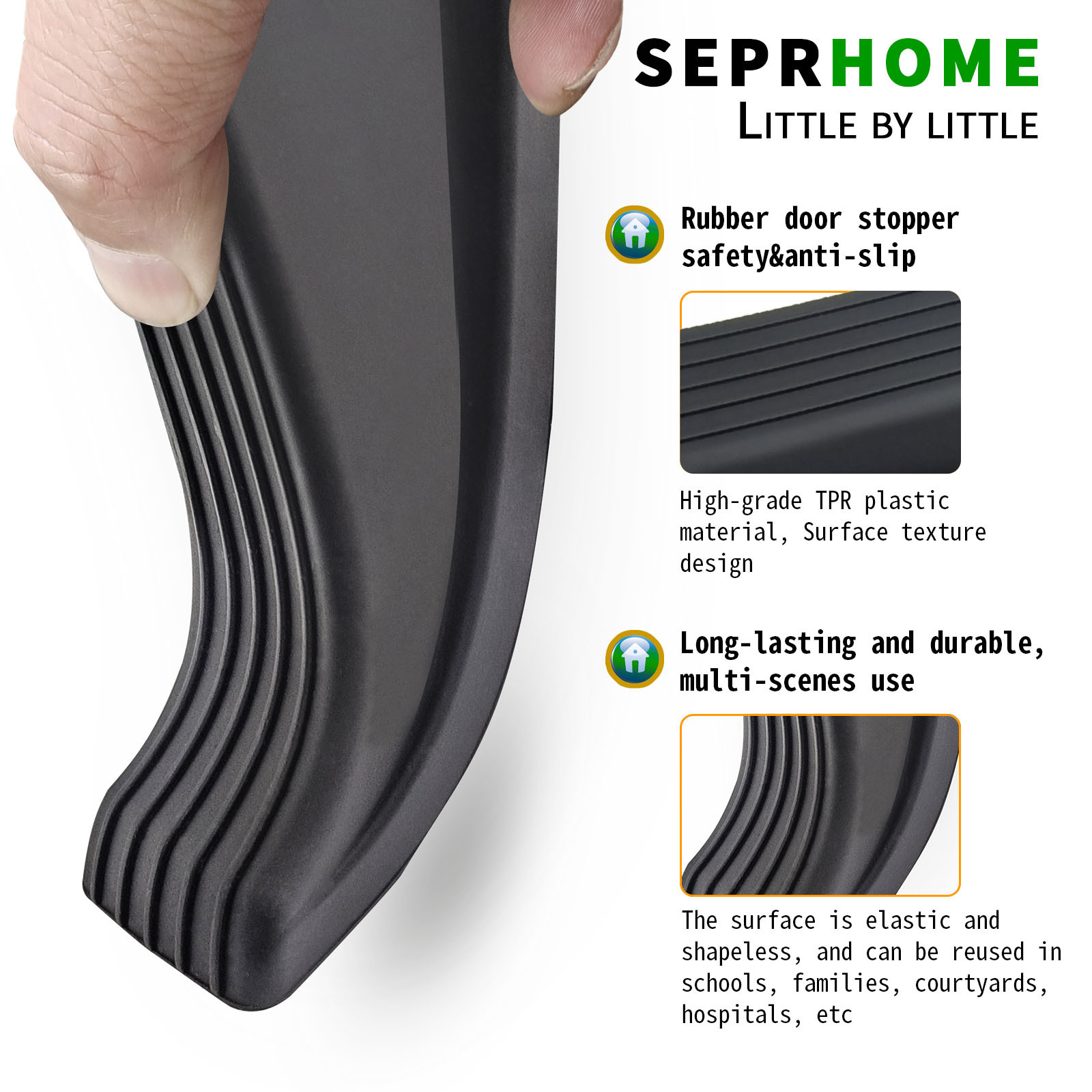 Cross-Border Hot-Selling Door Stopper, Baby Safety Door Card, Multiple Scenes, Suitable for Wall Protection, Tpr Door Stopper