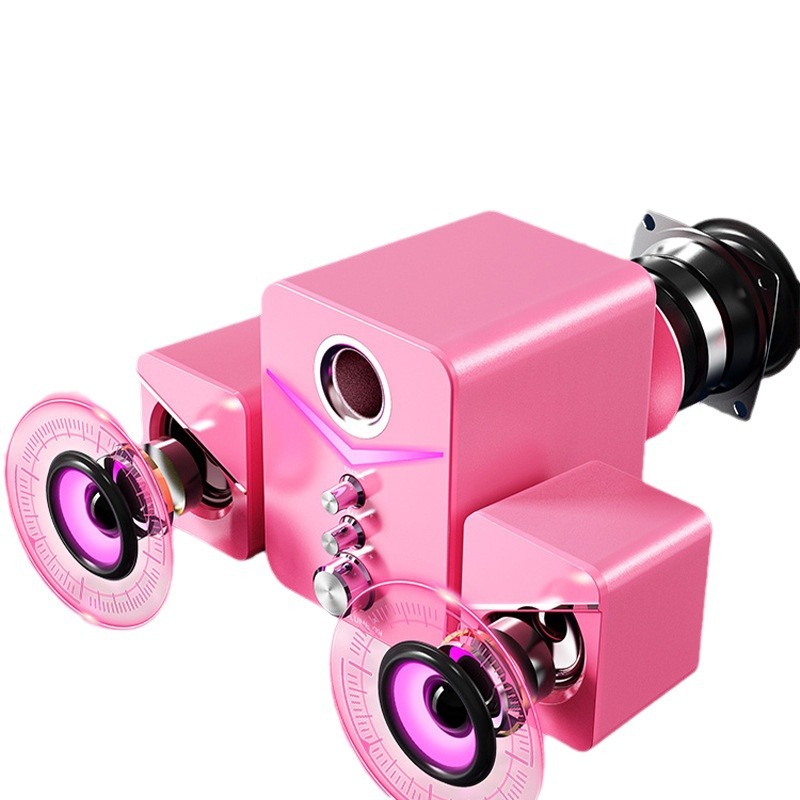 Cross-border computer wired bluetooth audio desktop universal creative personality USB small speaker desktop subwoofer wholesale
