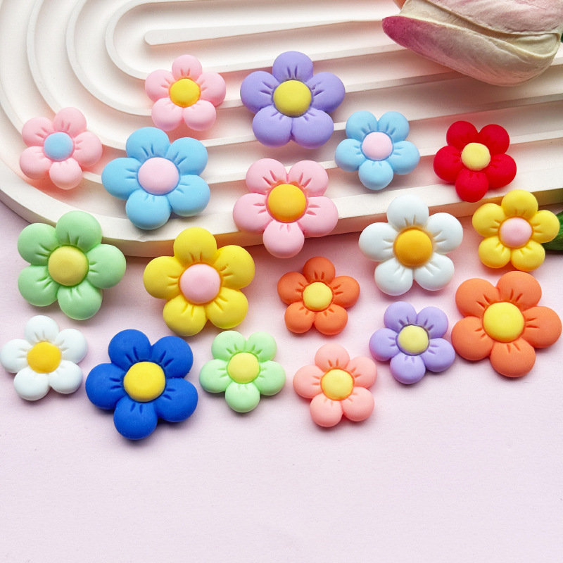 Материалы для DIY аксессуаров: резиновый чехол для мобильного телефона, цветок с пятью лепестками, патч, заколка для волос