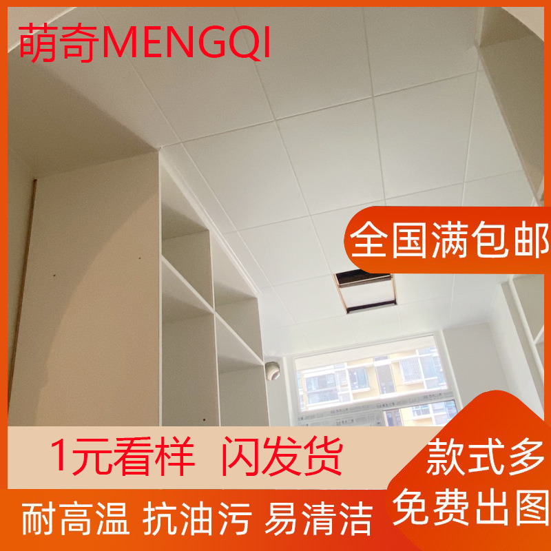 Утепленный алюминиевый потолок Mengqi, молочно-белый, 300600, матовый, чисто белый, узкий, плоский, антипятновые аксессуары