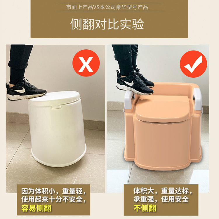 Household Elderly Toilet Removable Toilet Pregnant Women Adults Simple Elderly Portable Squatting Stool Toilet Chair