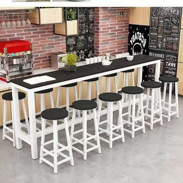 Wall-Mounted Bar Table, Home Balcony Bar Table, High Bar Table, Rental House Long Table, Bar Table and Chairs, Commercial