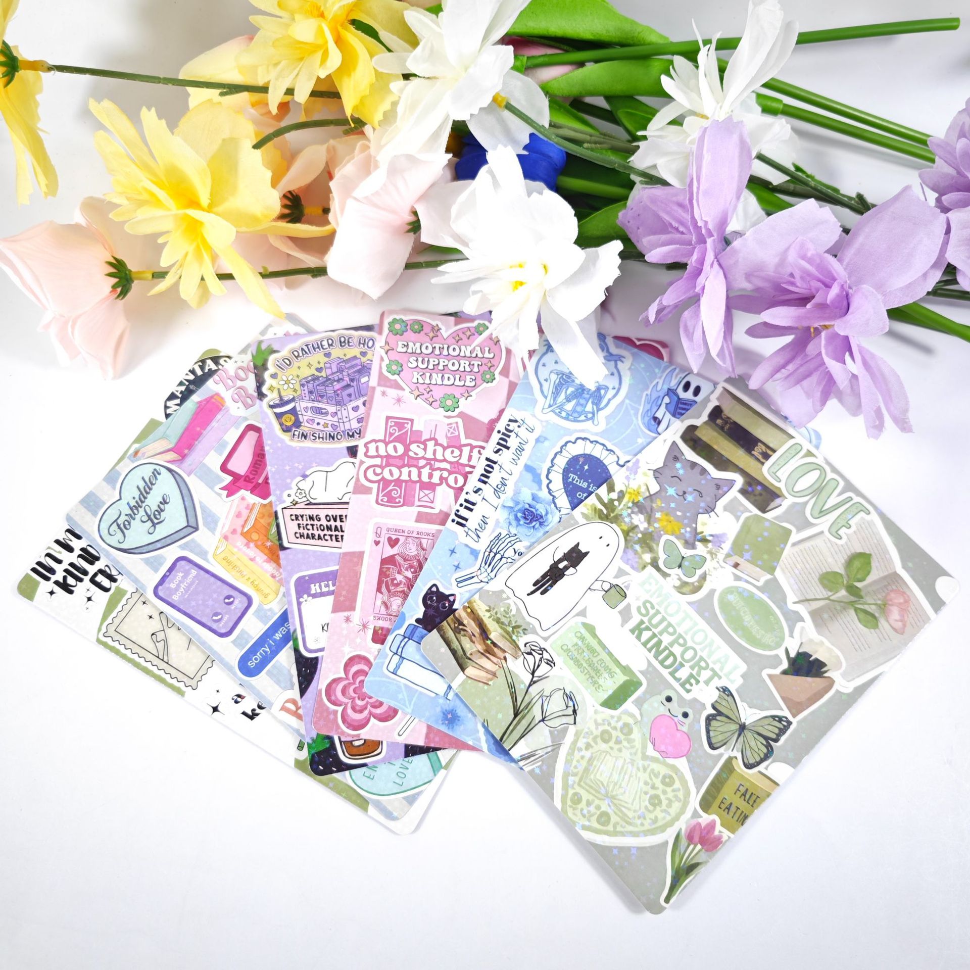 Cross-Border Hot-Selling Cartoon Transparent Protective Cover Tablet Decoration Small Card Cute Cardboard Mobile Phone Case Reader Accessories