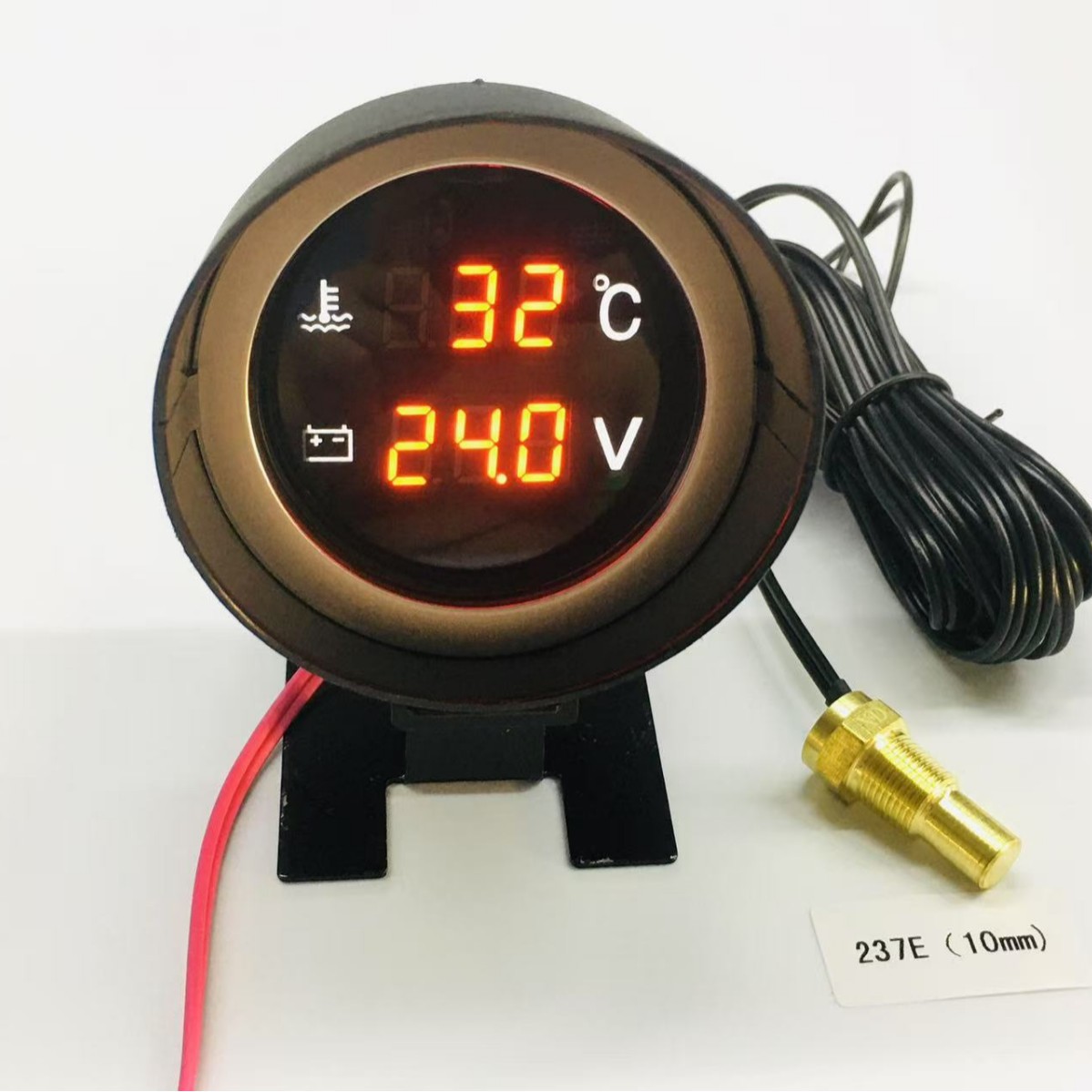 Cross-Border 12V24V Universal Car Sedan Truck Modified Water Temperature Voltage Combination Round Gun Type Instrument Electric Test