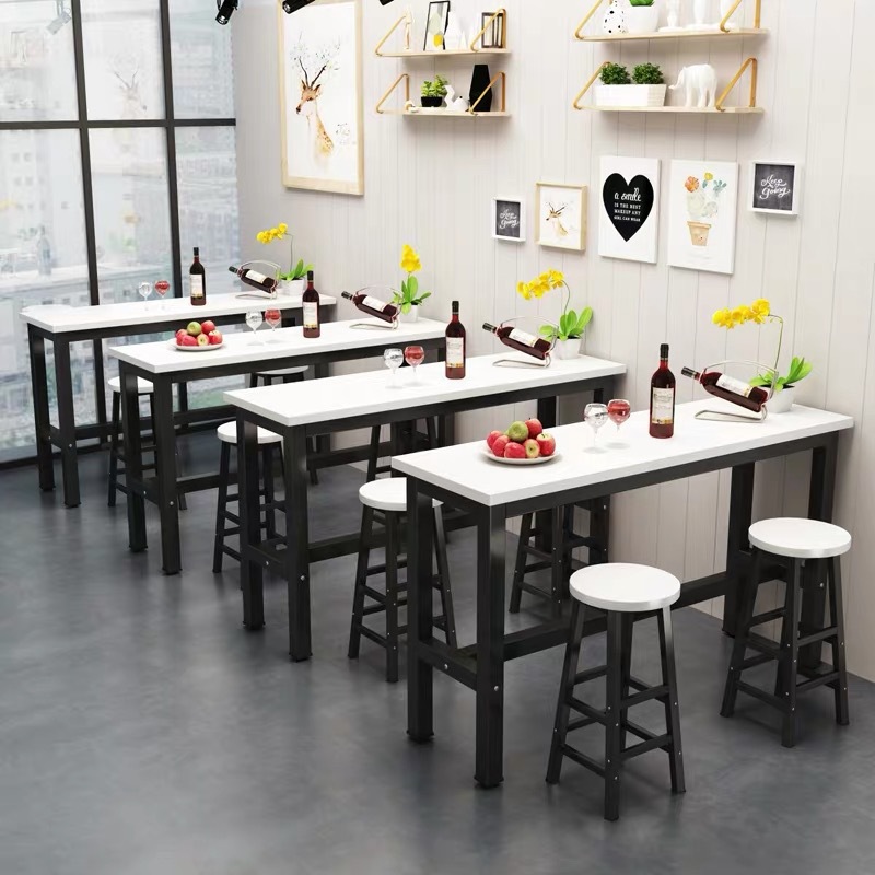 Wall bar table high bar table household simple modern small bar counter balcony dining table long high table milk tea shop table