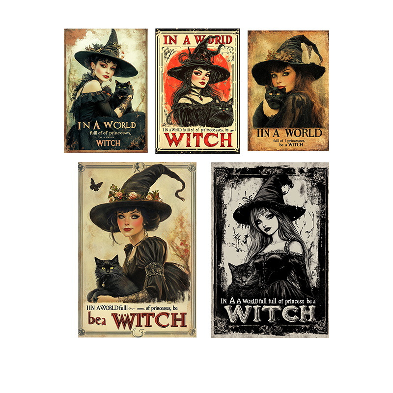 American retro aluminum tin painting factory cafe license plate round pastoral bar wall decoration painting blank board