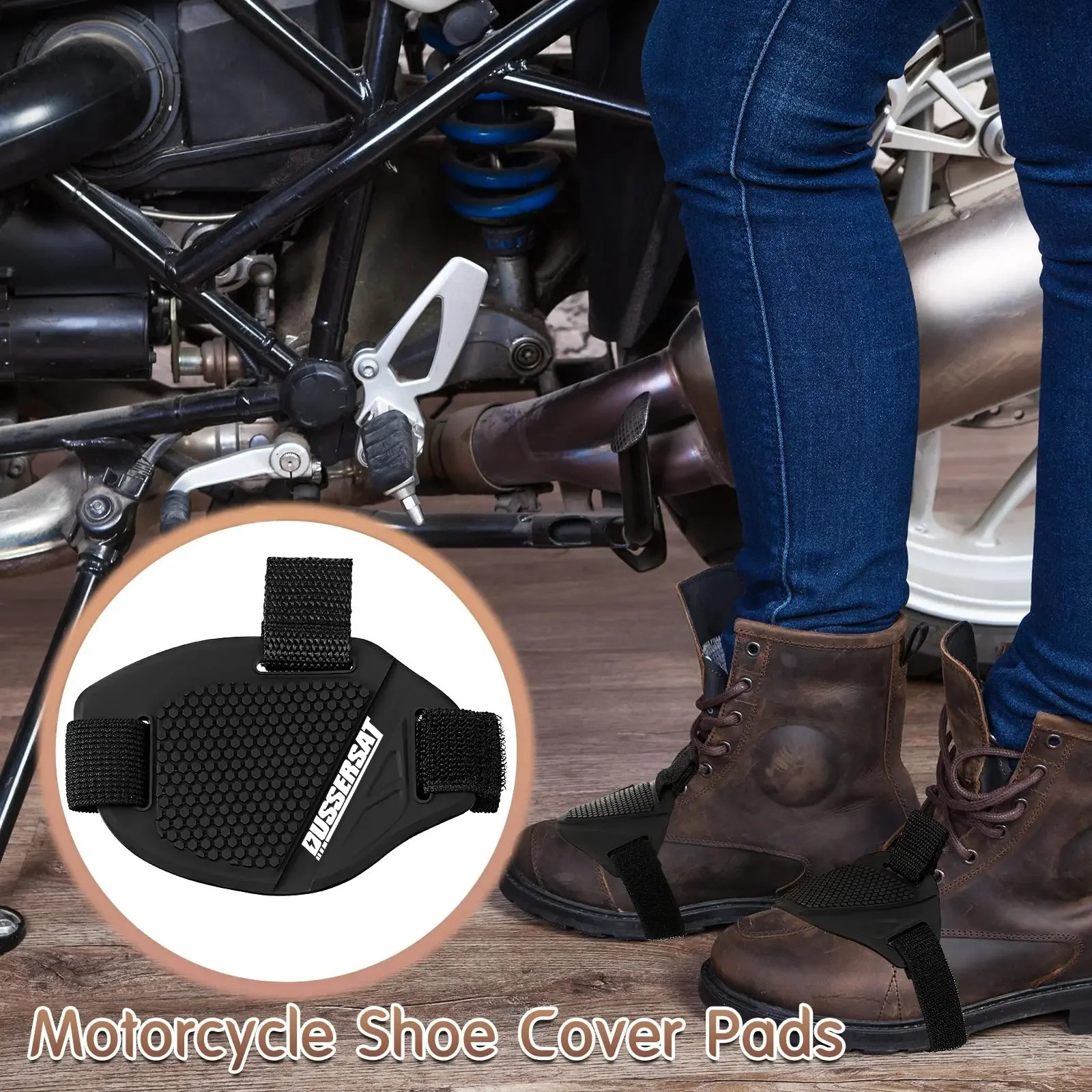 Cross-Border Motorcycle Shift Shoe Covers, Riding Gear Lever Pads, Honeycomb Anti-Slip Upper Protective Gear Shoe Covers