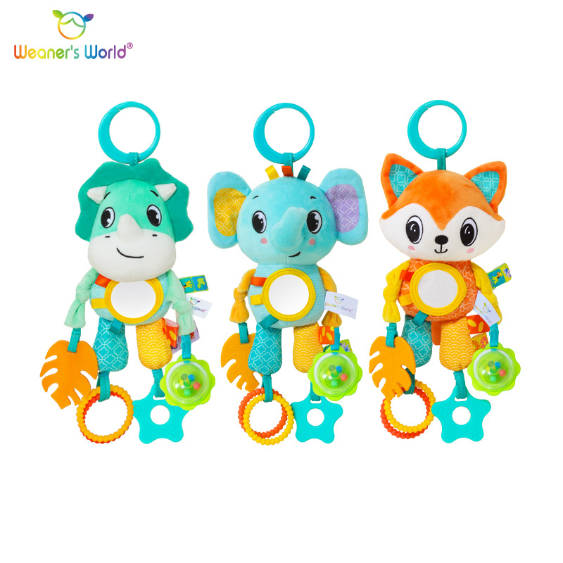 Weaners world new car hanging toy plush animal car hanging bed hanging wind chime with tooth glue pendant toy