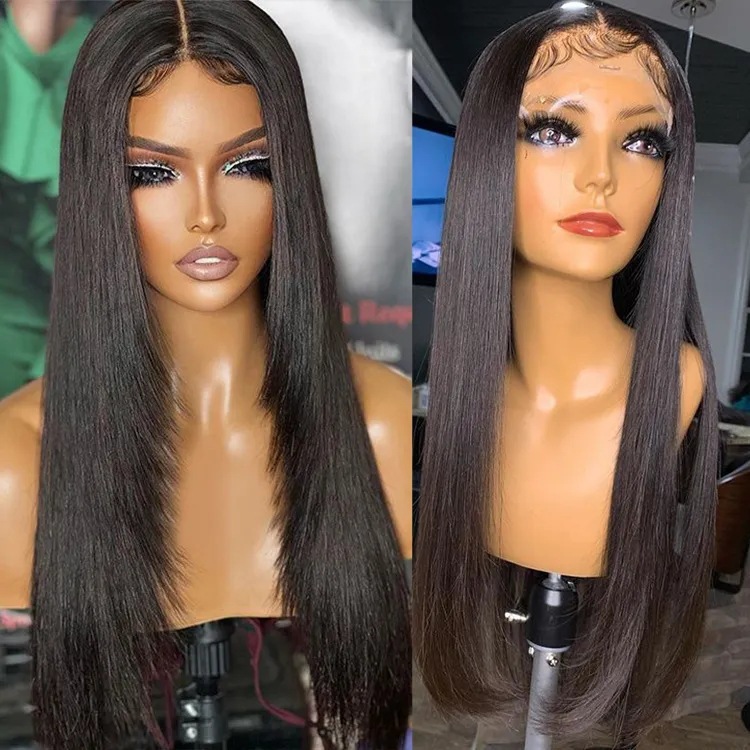 Amazon cross-border foreign trade new European and American fashion hot wig long straight hair front lace full head cover