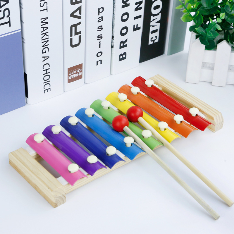 Infants and Young Children's Eight-tone Hand Knocked Musicite Small Xylophone 8 Months Musicware 1-2-3 Years Old Baby Educational Early Education Toy