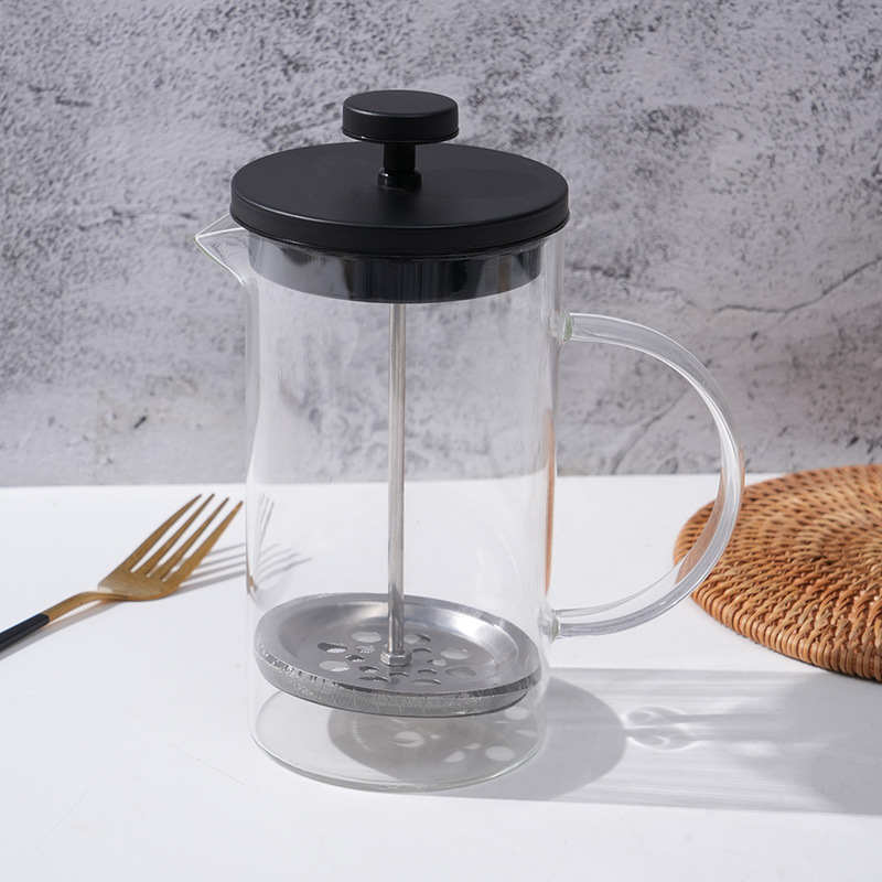 Cross-Border Hot Selling French Filter Press Pot, Simple Coffee Pot, Heat-Resistant Household Brewing All-In-One Tea Maker, Factory Direct Sale