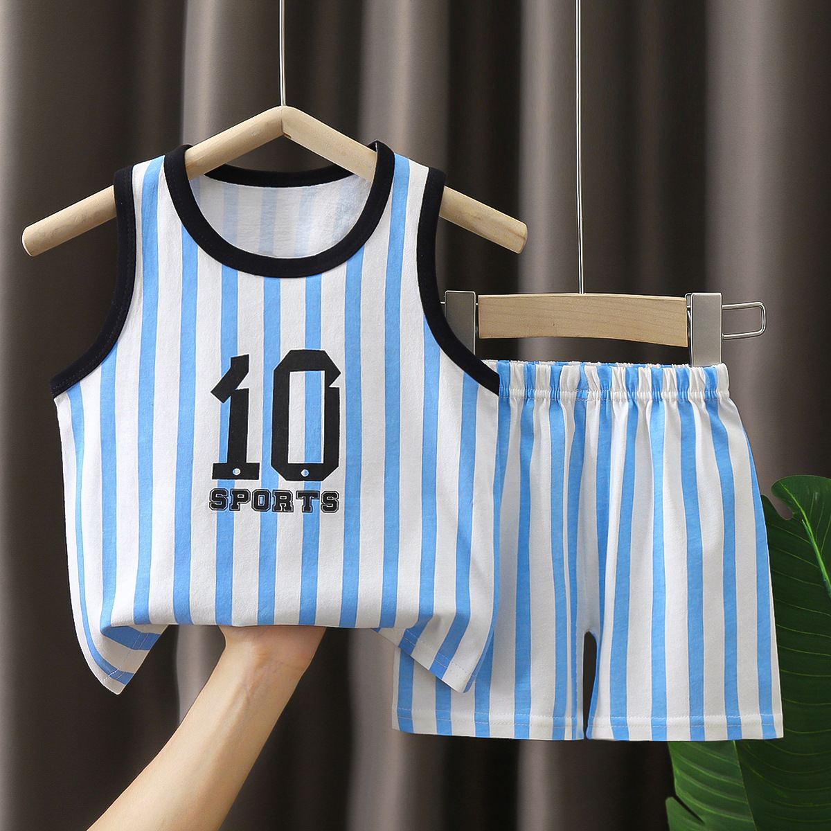 Children's Vest suit Category A Summer Pure Cotton New Boys and Girls Thin Summer Clothes Baby Clothing Children's Clothing