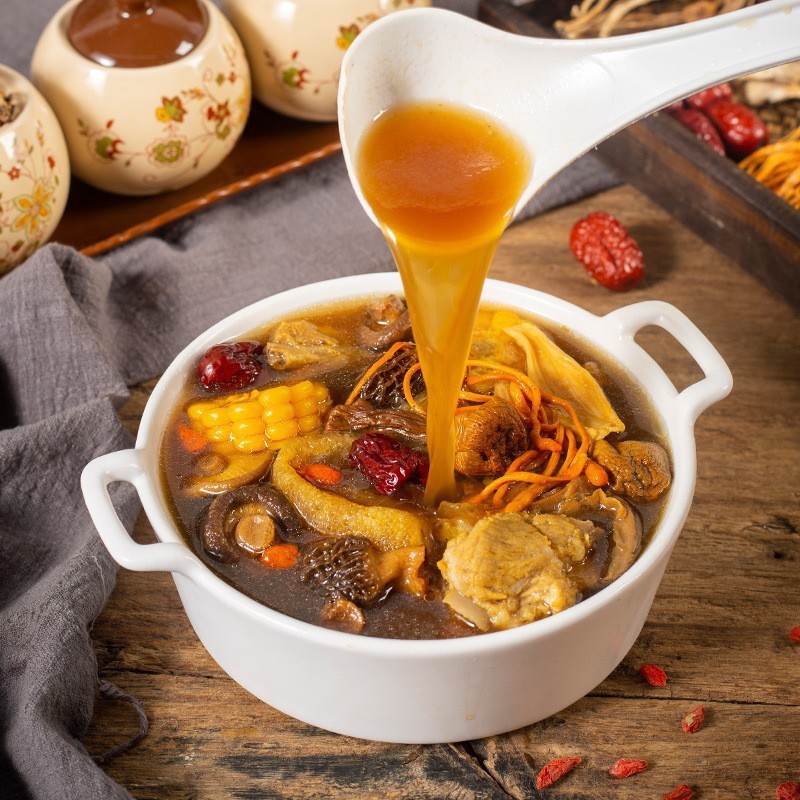 Yunnan specialty colorful mushroom soup bag mushroom soup Morchella cordyceps flower velvet mushroom dry goods source factory on behalf