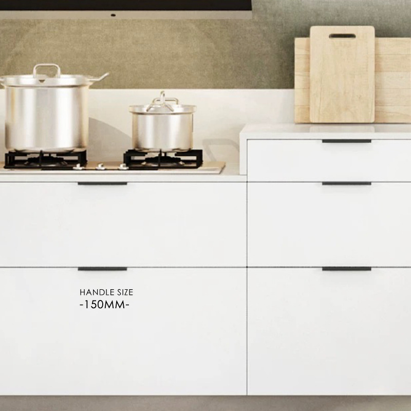 Black Gold Cabinet Door Edge Longer Handle Modern Simple Invisible Punch-free Drawer Cabinet Wardrobe Handle