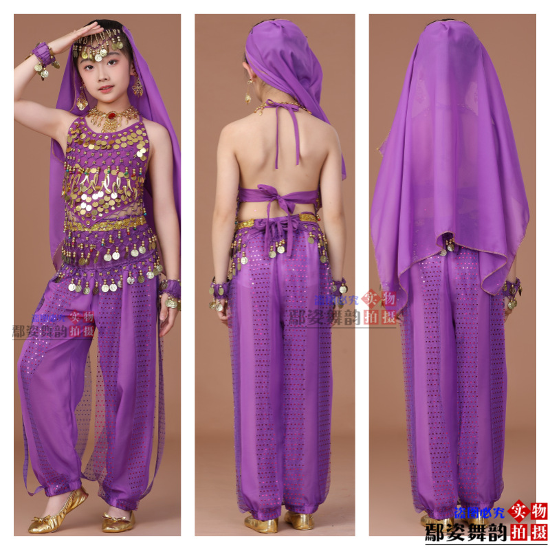 Children's Indian Dance Costume Children's Xinjiang Dance Costume Girls' Belly Dance Costume Children's Ethnic Dance Costume