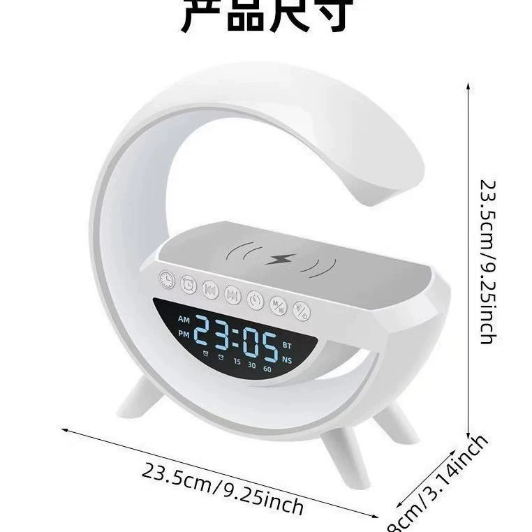 Cross-Border Popular Product 3401Mini Bluetooth Speaker with Multiple Functions 2301, Wireless Charging, Home Alarm Clock, Ambient Light G63