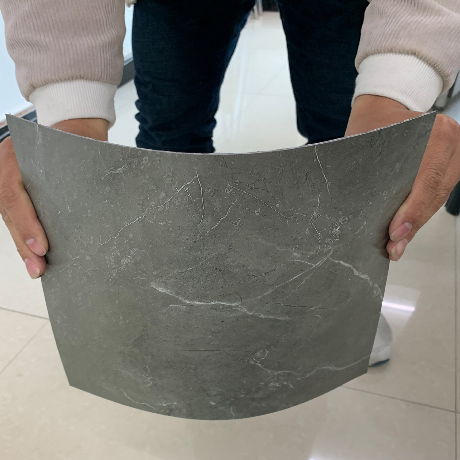 Manufacturer Wholesale Home Improvement Pvc Flooring Household Marble Tile Sticker Stone Plastic Flooring Self-Adhesive Spc Flooring