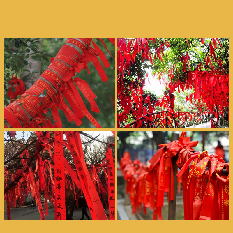 Monastery Prayer Wish Ribbon, Blessing Ribbon, Car Safety Belt, Outdoor Sports Guide, Tourist Attraction Ribbon with Printed Logo