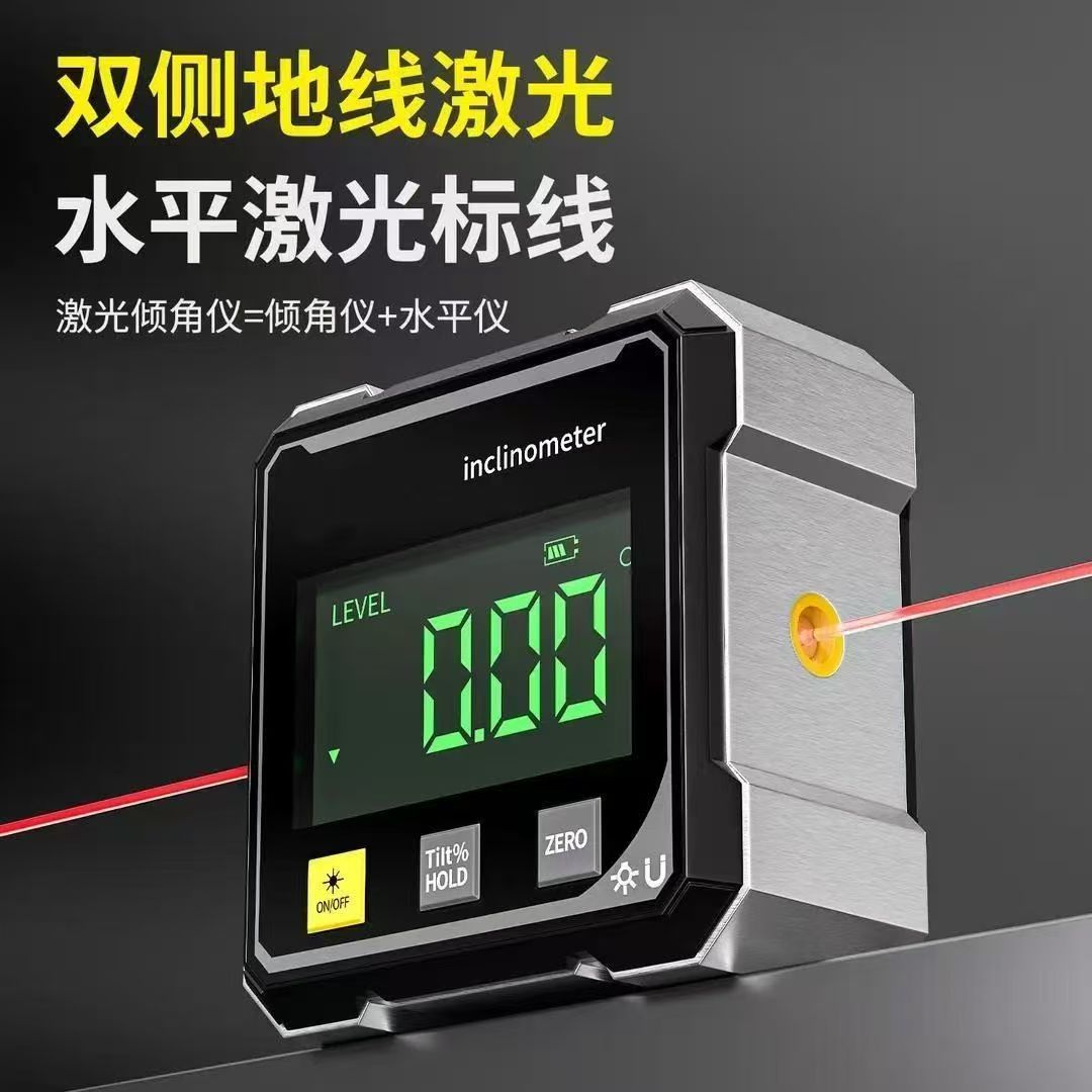 Цифровой инклинометр, магнитный, двухсторонний, лазерный инклинометр, измерительный инклинометр для уклона
