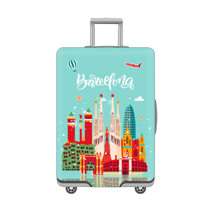 in stock Wholesale Elastic Thickened Luggage Case Amazon Graphic Printing Protective Case Suitcase Dust Cover Customization