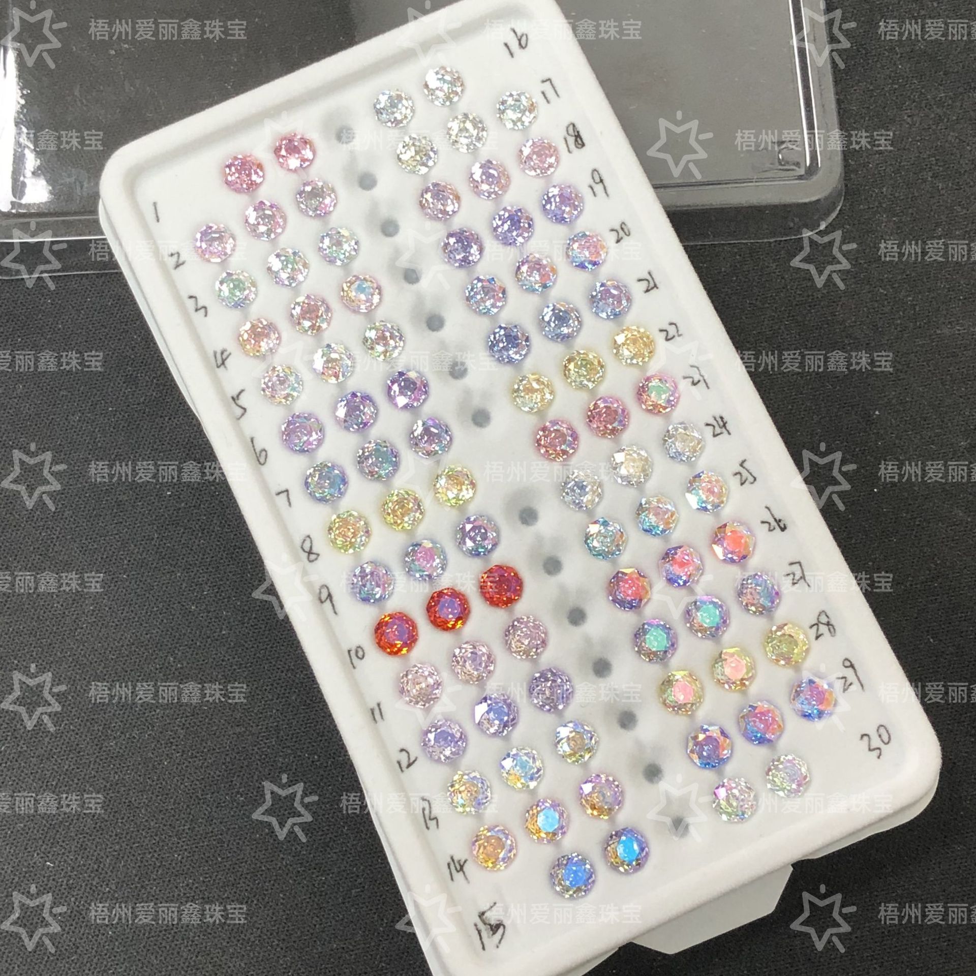 5mm Millennial Rose Cut Octagon Coated Internet Celebrity Popular Zircon Loose Stone Nail Art Earrings Jewelry Accessories