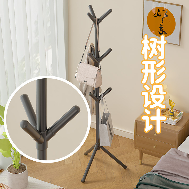 Southeast Asia Hot Sale Light Luxury Coat Rack Simple Floor Hanger Bedroom Hanger Single Rod Hat Rack for Hair