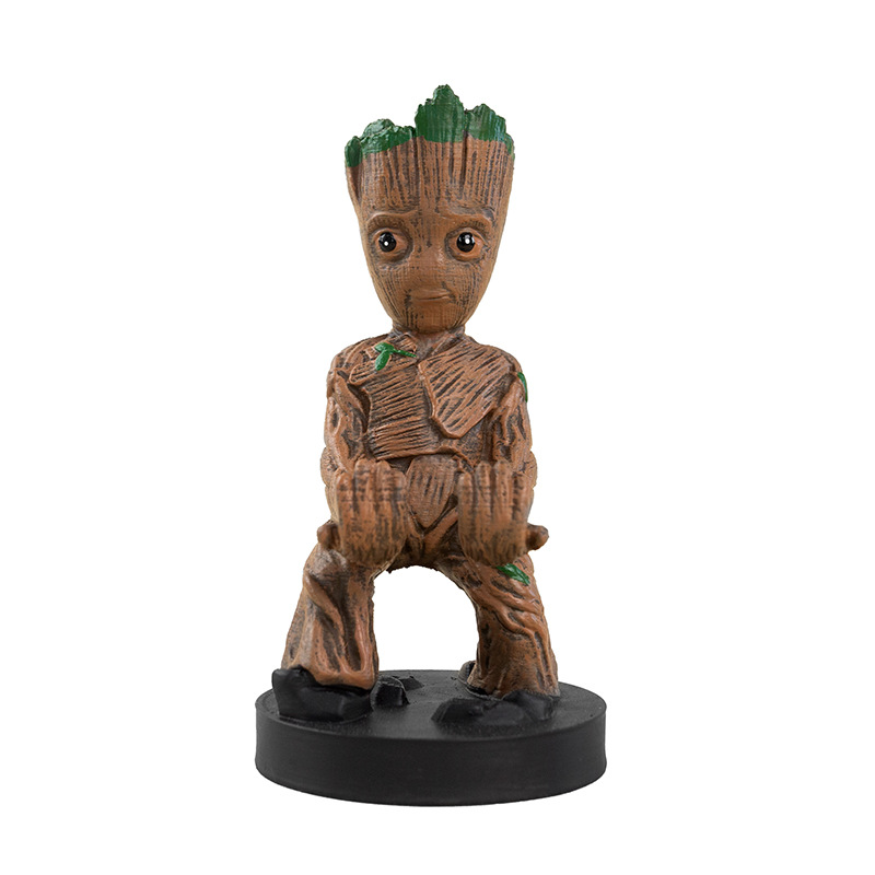 Tree Groot Black Warrior White Soldier Pen Holder Mobile Phone Stand Creative Ornament Gift for Friends and Colleagues
