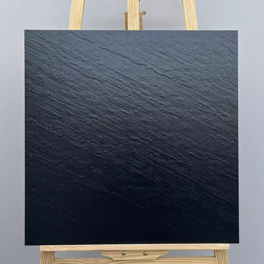 Черная плитка из сланца 600x600 для наружного двора, плитка для магазина, горячий горшок, нескользящая плитка