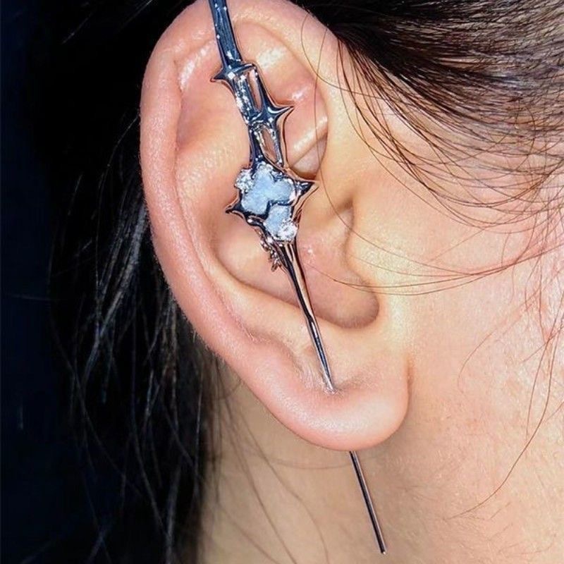 Original Xingshou Series Piercing Earrings Four-Pointed Star Earrings for Women, Niche Design, High-End, Cool Style Earrings