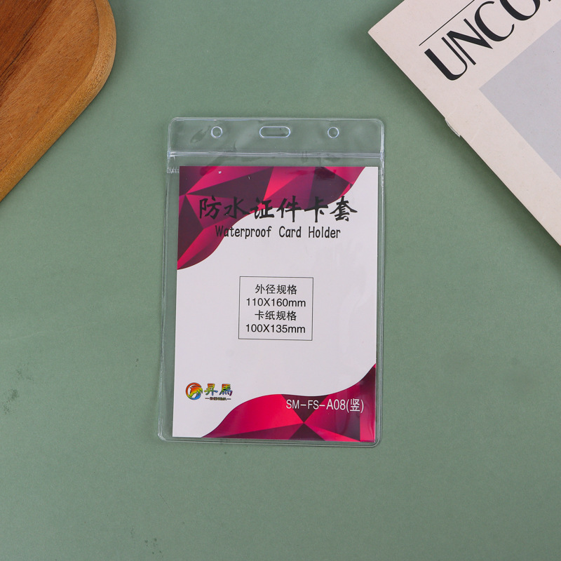 Manufacturer Customized Pvc Soft Card Holder Vertical Transparent Soft Rubber Holder Badge Lanyard Badge Card Holder Work Badge Customization