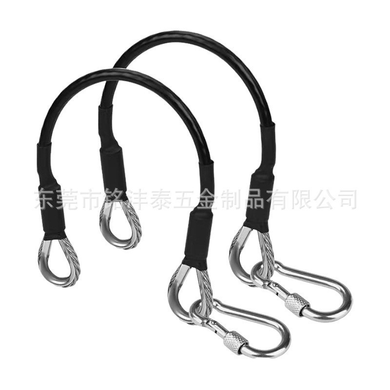 Manufacturer 304 Plastic-Coated Stainless Steel Black Steel Cable Lock Pvc Wire Rope Aluminum Sleeve Pressed Wire Rope