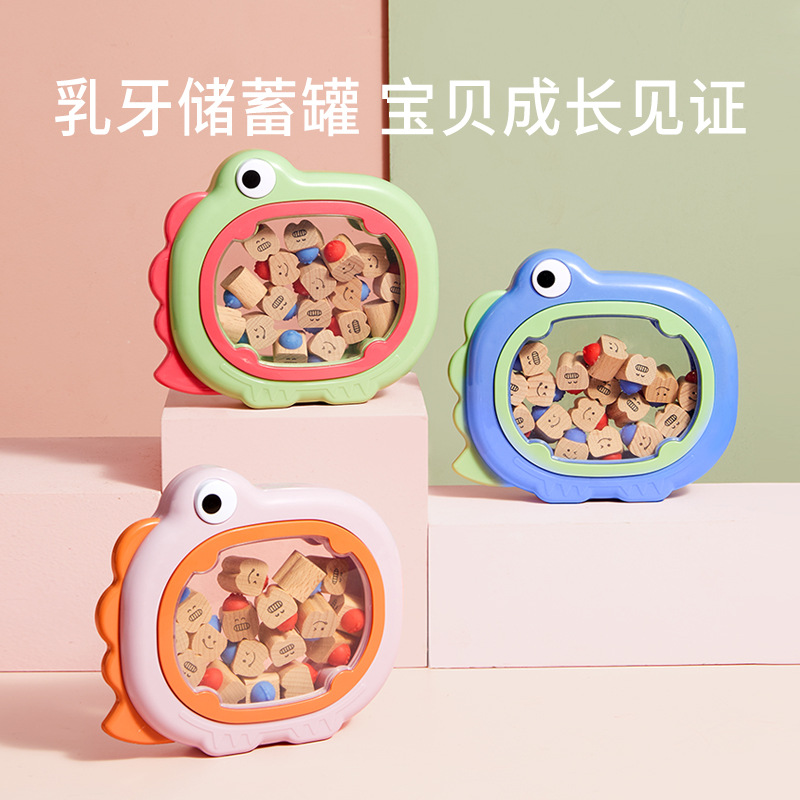 Коробка для хранения зубов детей, коробка для сбора волос, памятная коробка для смены зубов из дерева