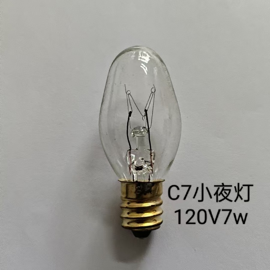 Прямые продажи от производителя Оптовая продажа C7 Ночной светильник Лампочка Эдисона E12 Медь 120V7W Специальный свет для Хэллоуина Световые гирлянды