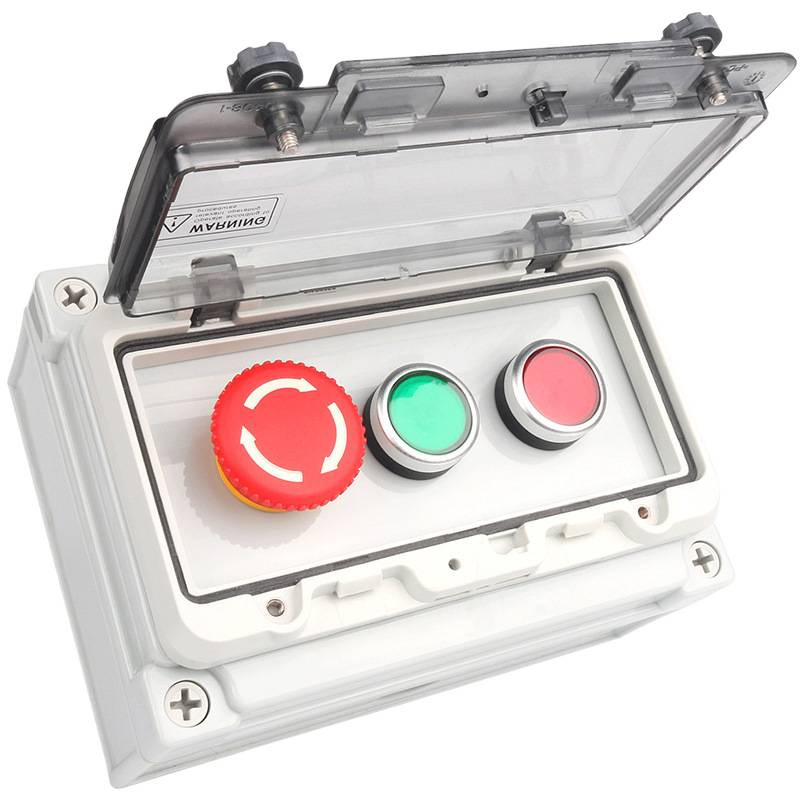 Outdoor Button Box Button Switch with Control Box Start Stop Emergency Stop Knob Power Switch