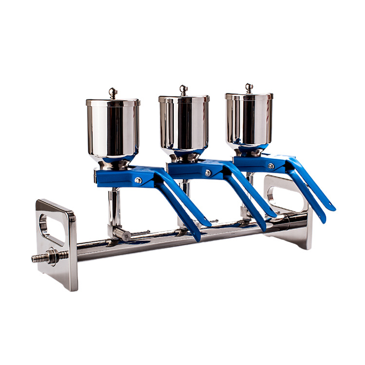 Laboratory multiple glass 316 stainless steel solvent filter continuous vacuum suction filter suction device
