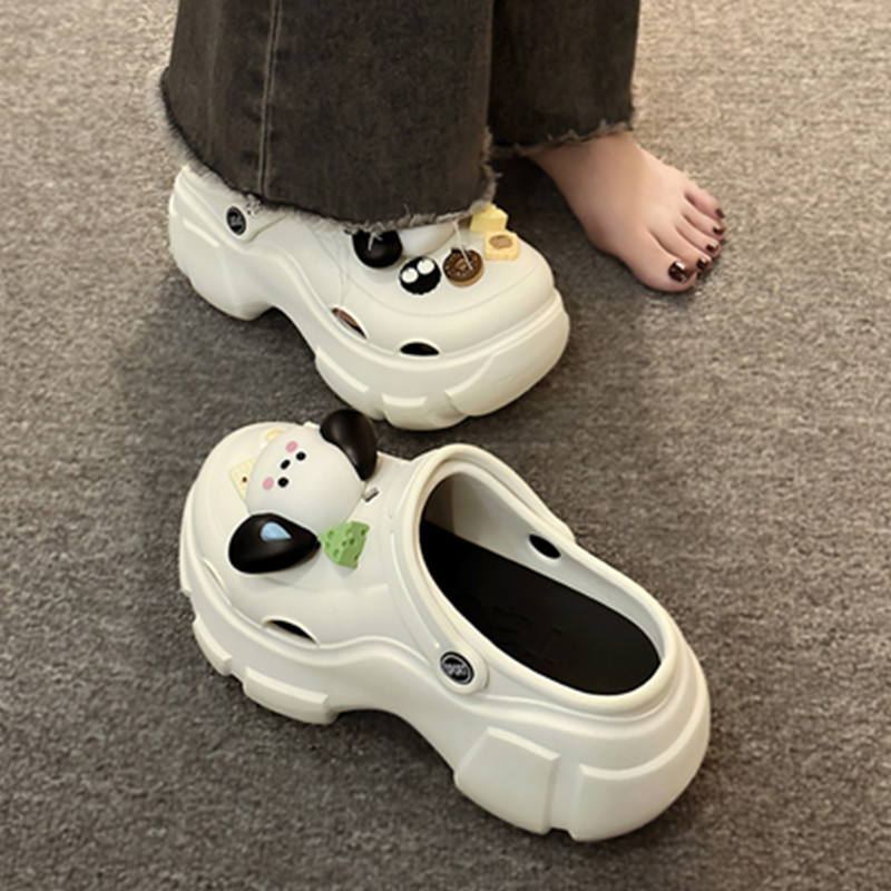 Summer Outfit 2024 New Thick Sole Cave Shoes Women's Increased Non-slip Shoe Beach Shoes Baotou Sandals