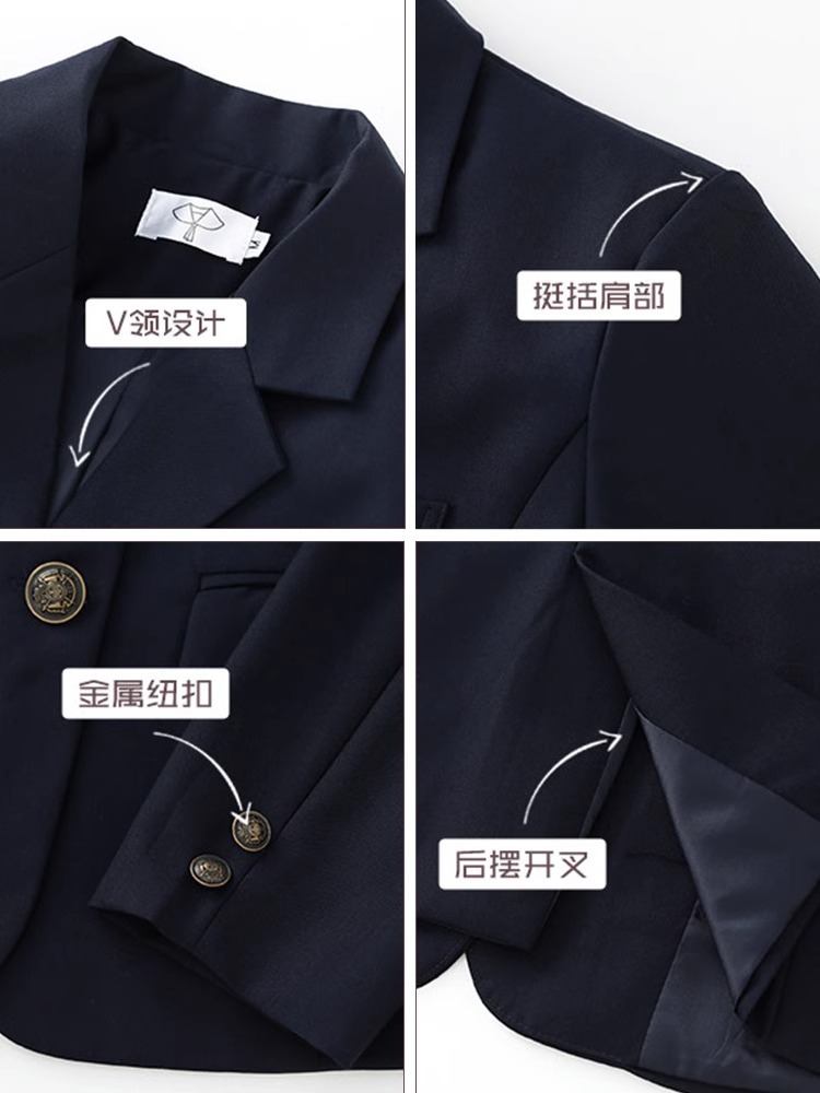 Original Jk Jacket Suit Women's Black Suit Uniform Suit Student Preppy Style Autumn and Winter Preppy Style Class Uniform Ready for Sale