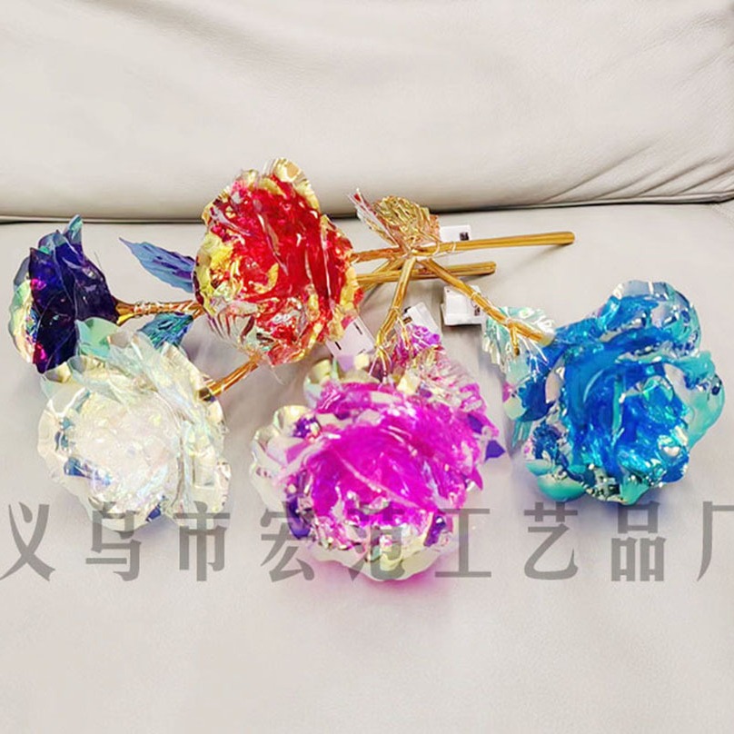 24K золотая роза золотой лист роза цветок золотой лист цветок роза подарочная коробка Международный женский день подарок на День святого Валентина подарочные мероприятия