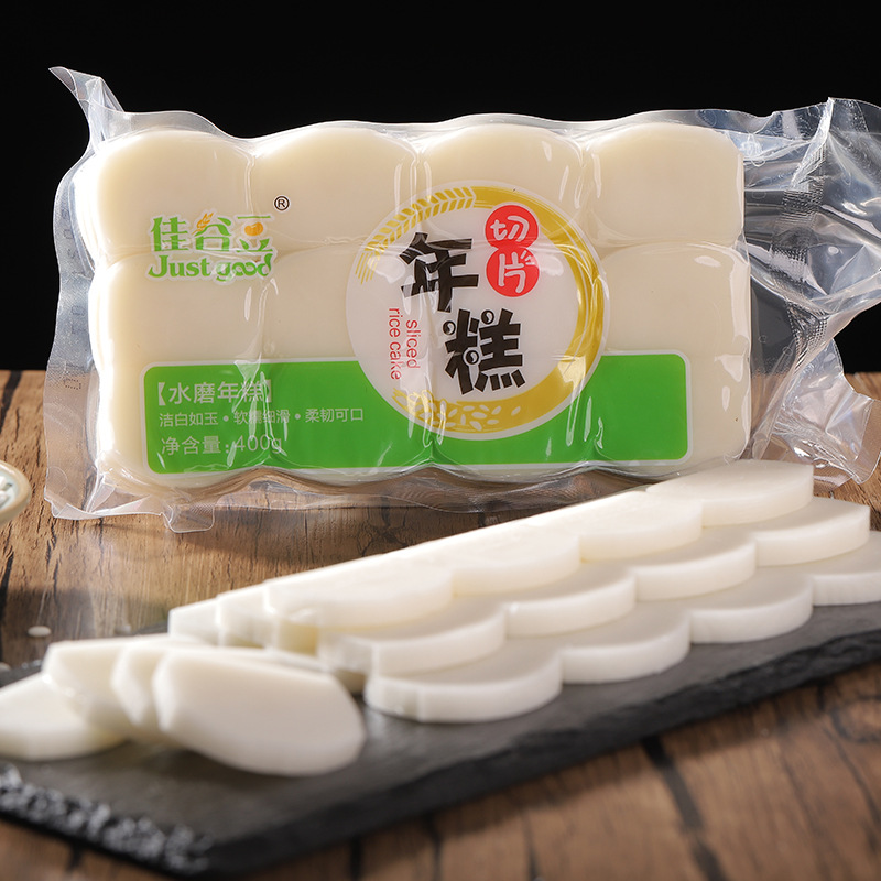 Water-Milled Sliced Rice Cake Hot Pot Spicy Stir-Fry Dishes Soup Stew Home-Made Instant Snack Glutinous Rice Cake Chewy Ingredients Glutinous Rice