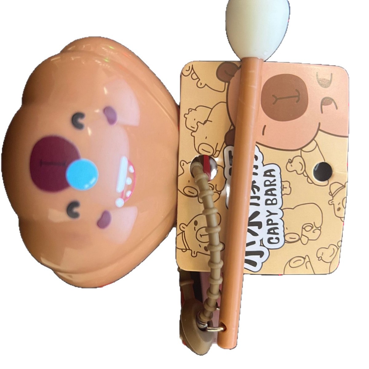 Shell Wooden Fish Kapibala Knocking Decompression Emotional Stability Desktop Decoration Capybara Backpack Decomposition Decompression Toy